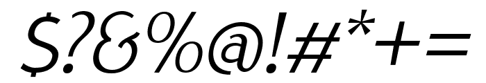 Satrio Thin Italic Font OTHER CHARS