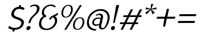 Satrio-ThinItalic Font OTHER CHARS
