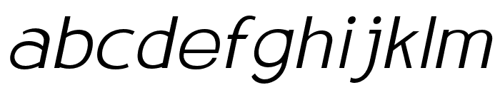 Satrio-ThinItalic Font LOWERCASE