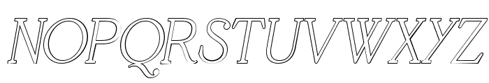 Sauna Italic Outline Font UPPERCASE