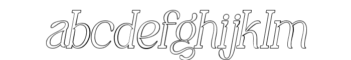 Sauna Italic Outline Font LOWERCASE