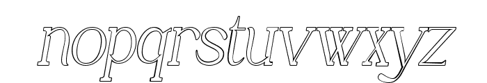 Sauna Italic Outline Font LOWERCASE