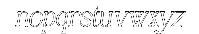 Sauna-ItalicOutline Font LOWERCASE