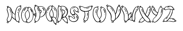 Sausages By Squeeb Crea Regular Font UPPERCASE
