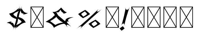 Sawtooth-Regular Italic Font OTHER CHARS
