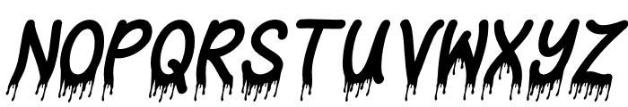 Scary Blood Italic Font UPPERCASE