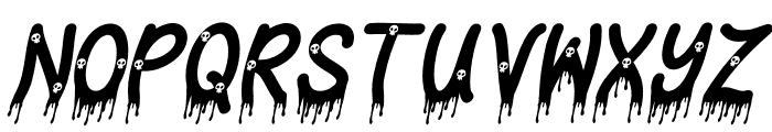 Scary Blood Italic Font LOWERCASE