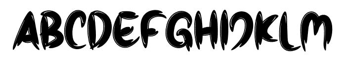 Scary Brush Font LOWERCASE