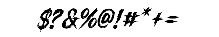 Scary Brusher Regular Font OTHER CHARS