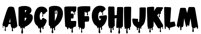 Scary Drips Font UPPERCASE