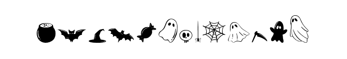 Scary Ghost Dingbats Font UPPERCASE