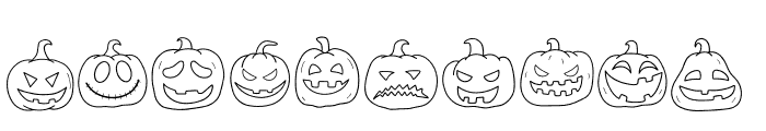 Scary pumkin Font OTHER CHARS