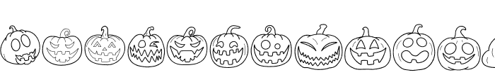 Scary pumkin Font UPPERCASE