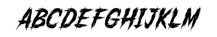 ScaryBrusher-Regular Font UPPERCASE