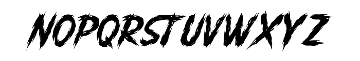 ScaryBrusher-Regular Font LOWERCASE