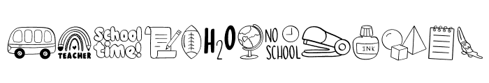 School Bundle Font LOWERCASE