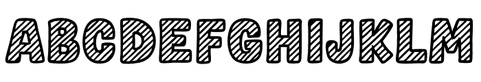 School Doodle Stripe Font UPPERCASE