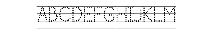 School Dots Lined Font UPPERCASE