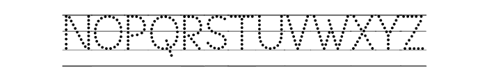 School Dots Lined Font UPPERCASE