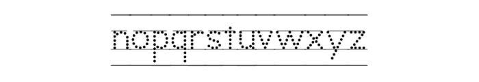 School Dots Lined Font LOWERCASE