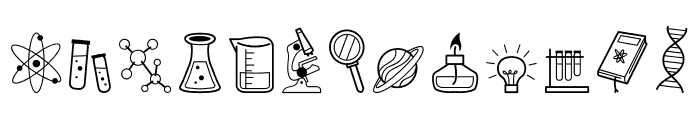 Science Doodle Font UPPERCASE