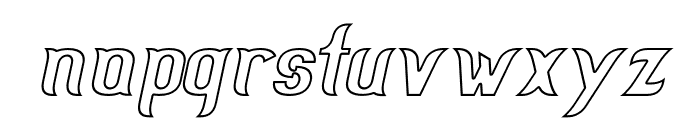 Scientist Castle Outline Italic Font LOWERCASE