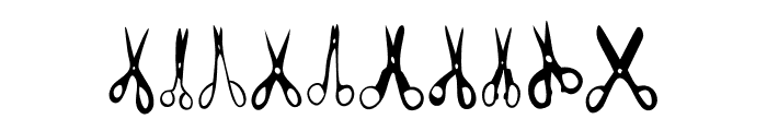 Scissors Font OTHER CHARS