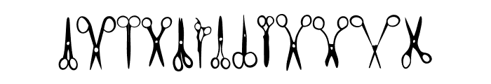 Scissors Font UPPERCASE