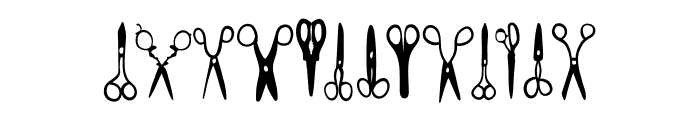 Scissors Font UPPERCASE