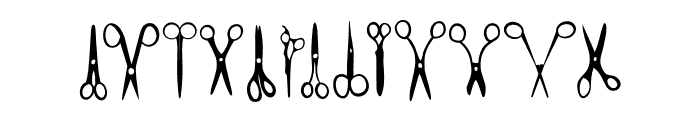 Scissors Font LOWERCASE