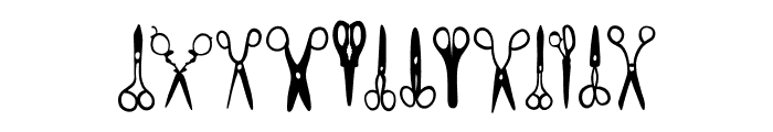 Scissors Font LOWERCASE