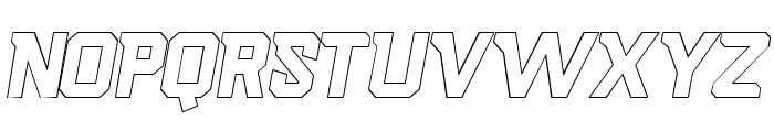 Scorety Italic Outline Font UPPERCASE