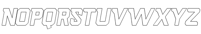 Scorety-ItalicOutline Font UPPERCASE