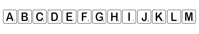 Scrabble Game Font LOWERCASE