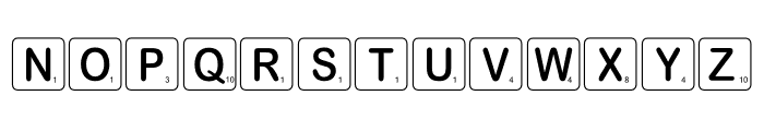 Scrabble Game Font LOWERCASE