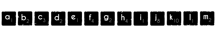 Scrabble Font LOWERCASE