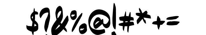 ScrambledBrush-Regular Font OTHER CHARS