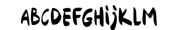 ScrambledBrush-Regular Font LOWERCASE