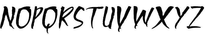 Scratchedman-Italic Font UPPERCASE