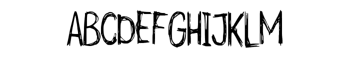 Scratchy Scribble Regular Font UPPERCASE