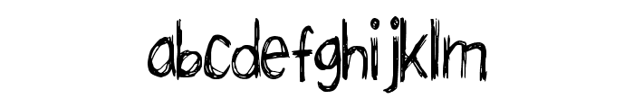 Scratchy Scribble Regular Font LOWERCASE