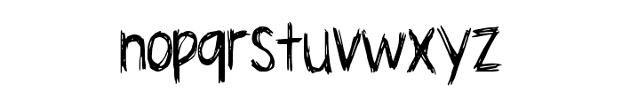 Scratchy Scribble Regular Font LOWERCASE