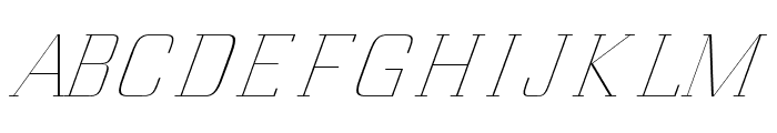 Scrawny Italic Font UPPERCASE