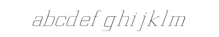 Scrawny Italic Font LOWERCASE