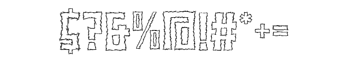 Scribble Outline Font OTHER CHARS