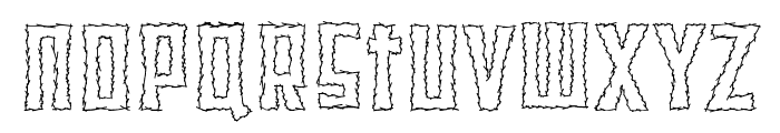 Scribble Outline Font LOWERCASE