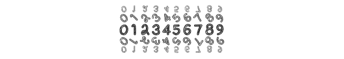Scribble Pencil Stacked Font OTHER CHARS