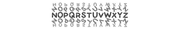 Scribble Pencil Stacked Font LOWERCASE