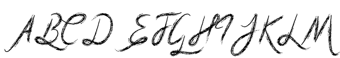 Scribble Script Font UPPERCASE