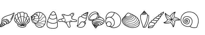 Sea  Shellfish Font UPPERCASE